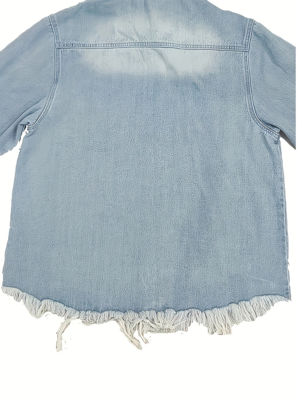 Women's Relaxed Denim Pullover Jacket Everyday 645