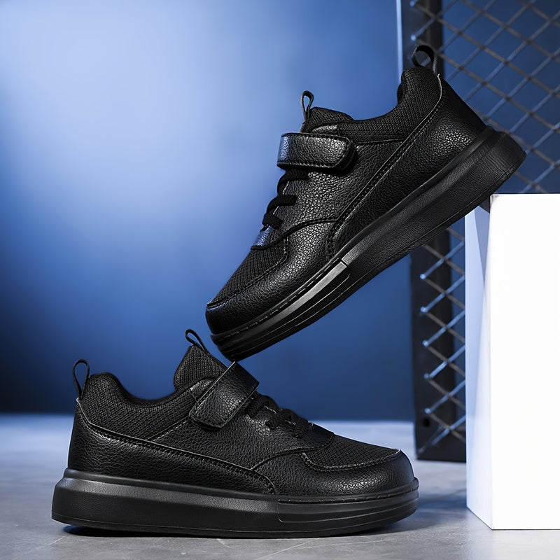 Kids' Lightweight Black Sports Shoes-Seamless Ultra-light EVA Midsole, Breathable Mesh Upper, And Low-top Design, Perfect For Daily Running, Jumping, And Casual Outings.