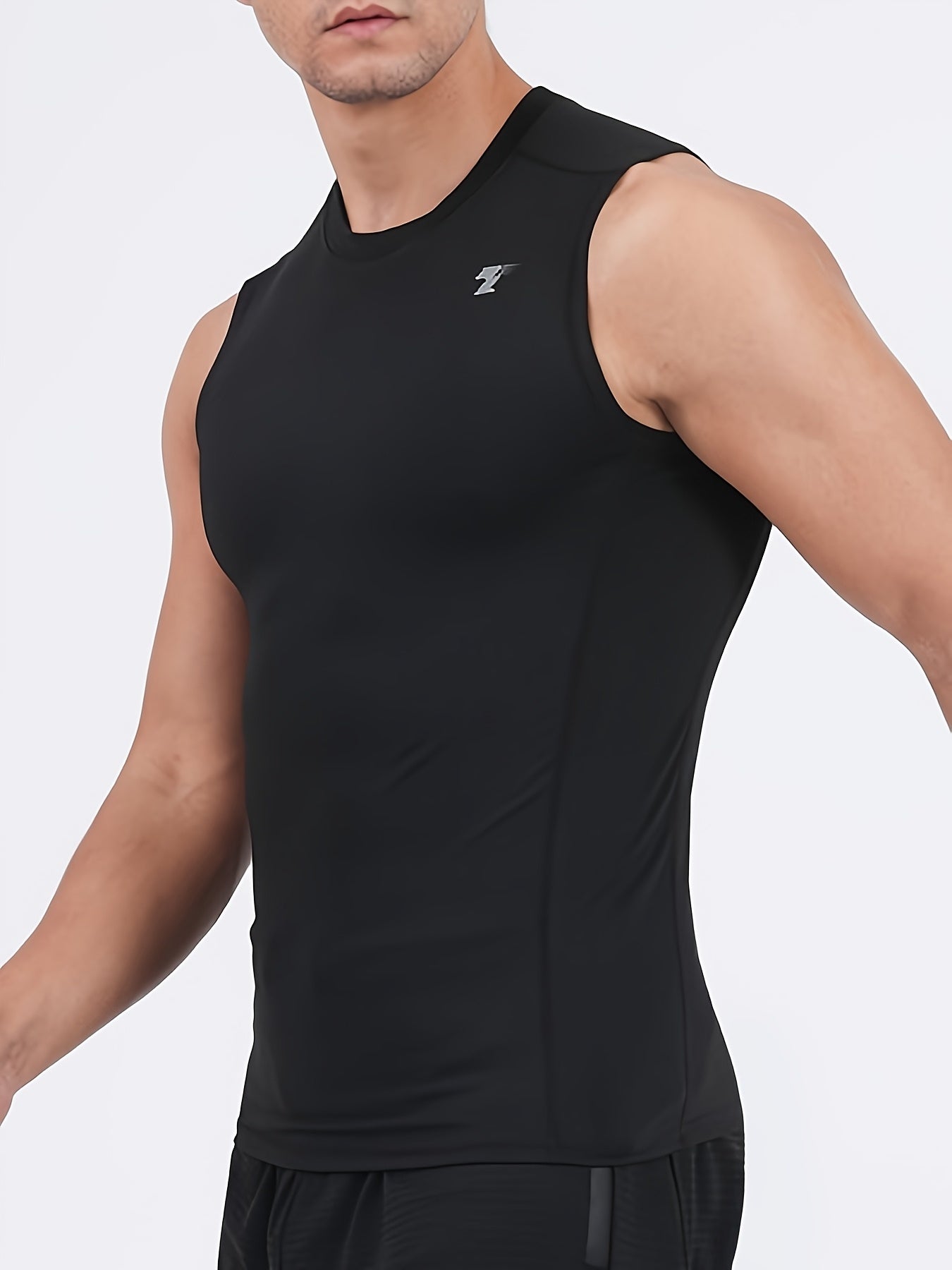 5- Pieces Men'S Sports Compression Vest Sleeveless Sports Top, Suitable For Exercise, Running, Fitness, And Daily Casual Wear