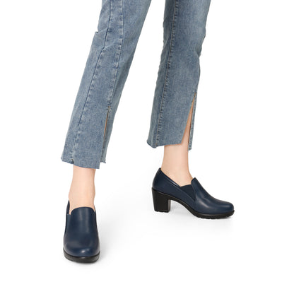 Women's Low Chunky Block Heels Pumps Comfortable Slip-On Heeled Loafers Dress Work Shoes For Office Business Comfortable Loafers Shoes Low Chunky Block Heel Pumps