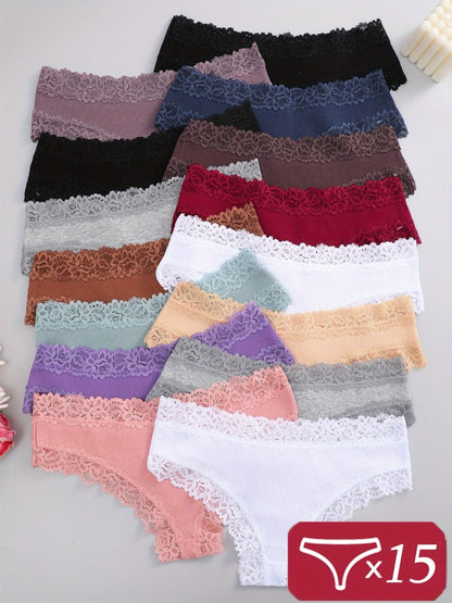 Women's 15-Pack Briefs - Lace Daily Comfort