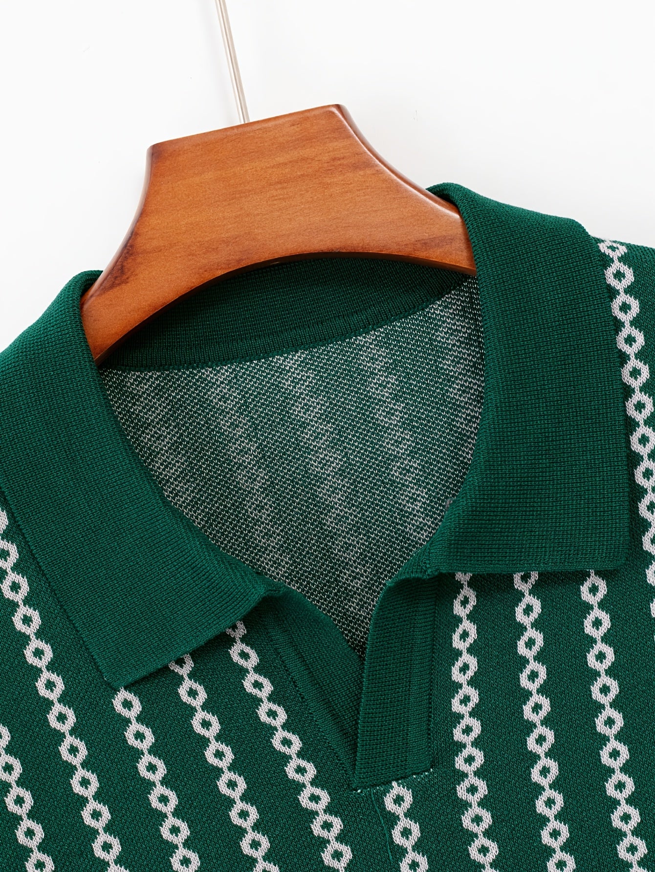 Men's Knitted Polo Top Business Leading Short Sleeve Golf Casual Polo Top