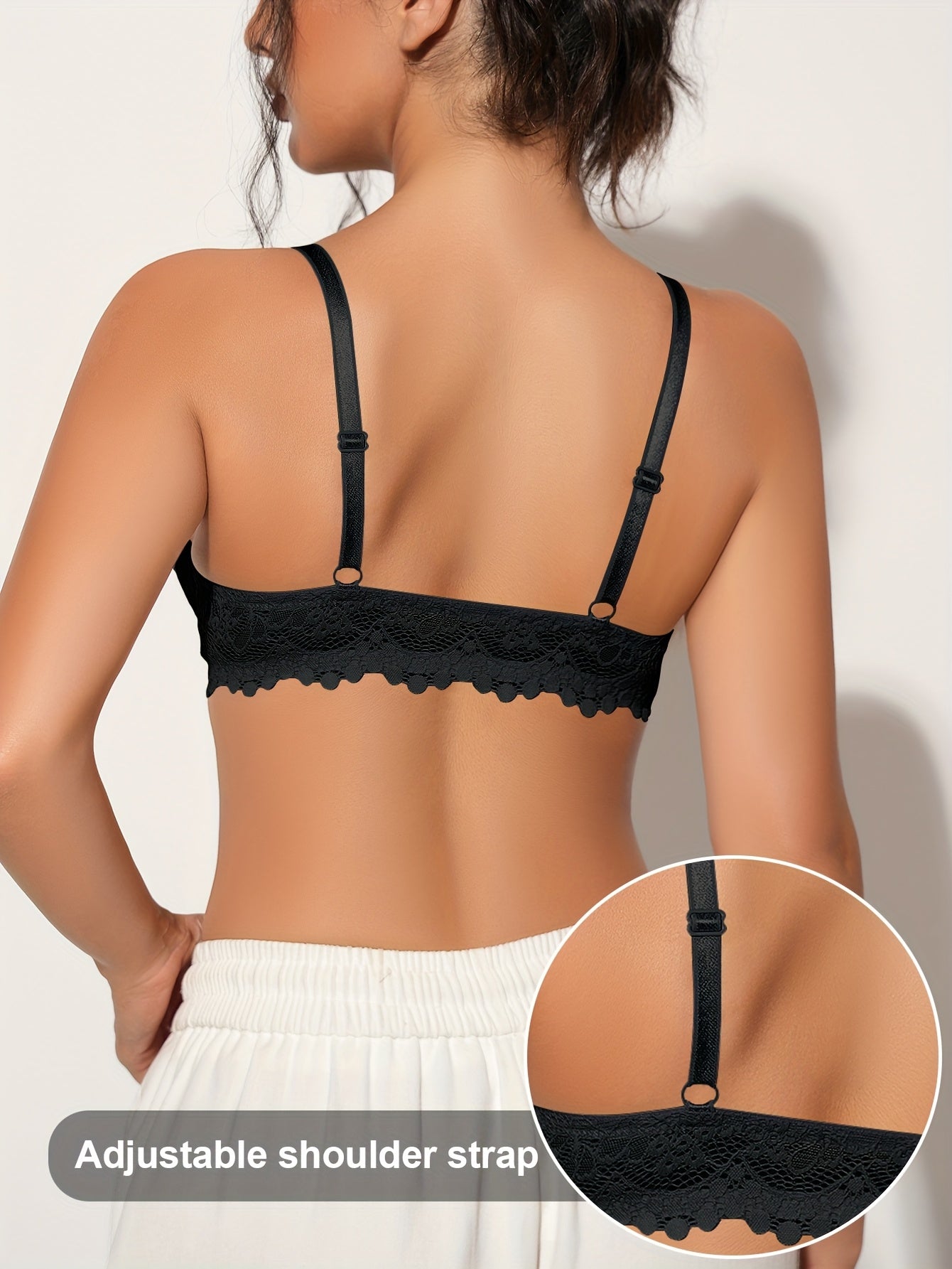 Sexy Lace Front-Buttoned Lingerie Women'S Cup-Shaped Soft And Breathable Push-Up Bra. Shipped from Local
