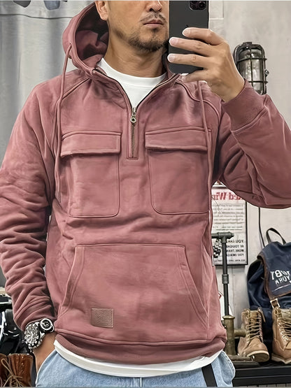 Men's Black Polyester Hoodie - product view 12