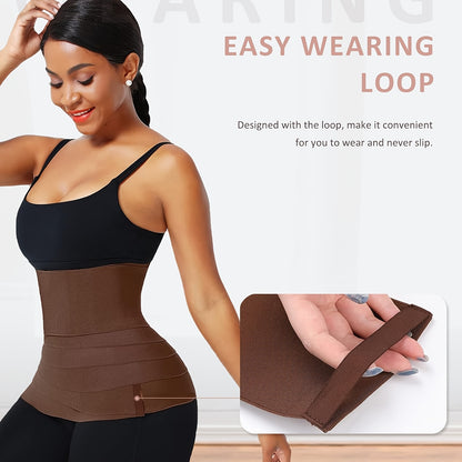 Women Waist Trainer Bandage Wrap Sauna Belt Long Torso Tummy Wraps Belly Body Shaper Waist Trimmer Belt