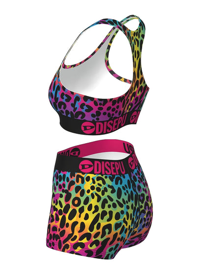 Women's Mixed colors Polyester Printed High-Waist Shorts - product view 5