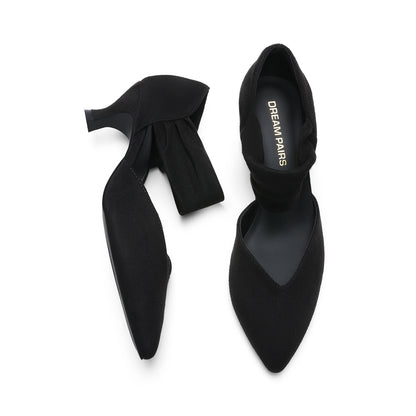 Women's Kitten Heels Low Pumps Shoes Pointed Closed Toe Slip On Dress Work Bridal Party Wedding Kitten Heel Pumps D'orsay Design Sweet And Elegant Comfortable Pumps Casual Dressy Shoes