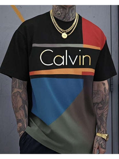 Men's Graphic Print T-Shirt - Crew Neck Short Sleeve 329893