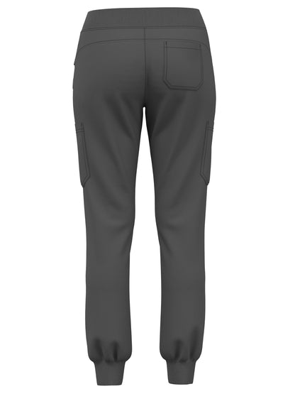 Scrub Pants for Women Jogger Pants with 5 Pockets Rib Waistaband Light Ultra Soft 4 Way Stretch 423