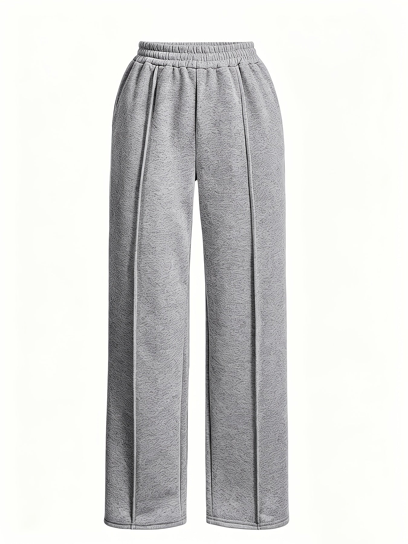 4pcs Women's Straight-leg Casual Pants - Elastic Waistband, with Pockets, Comfortable All Year Round, Machine Washable, Smooth Texture, Simple Design - Red, Black, White, Gray Casual Home Pants, Jogging Pants, Casual Wear, Halloween, Teacher's Day