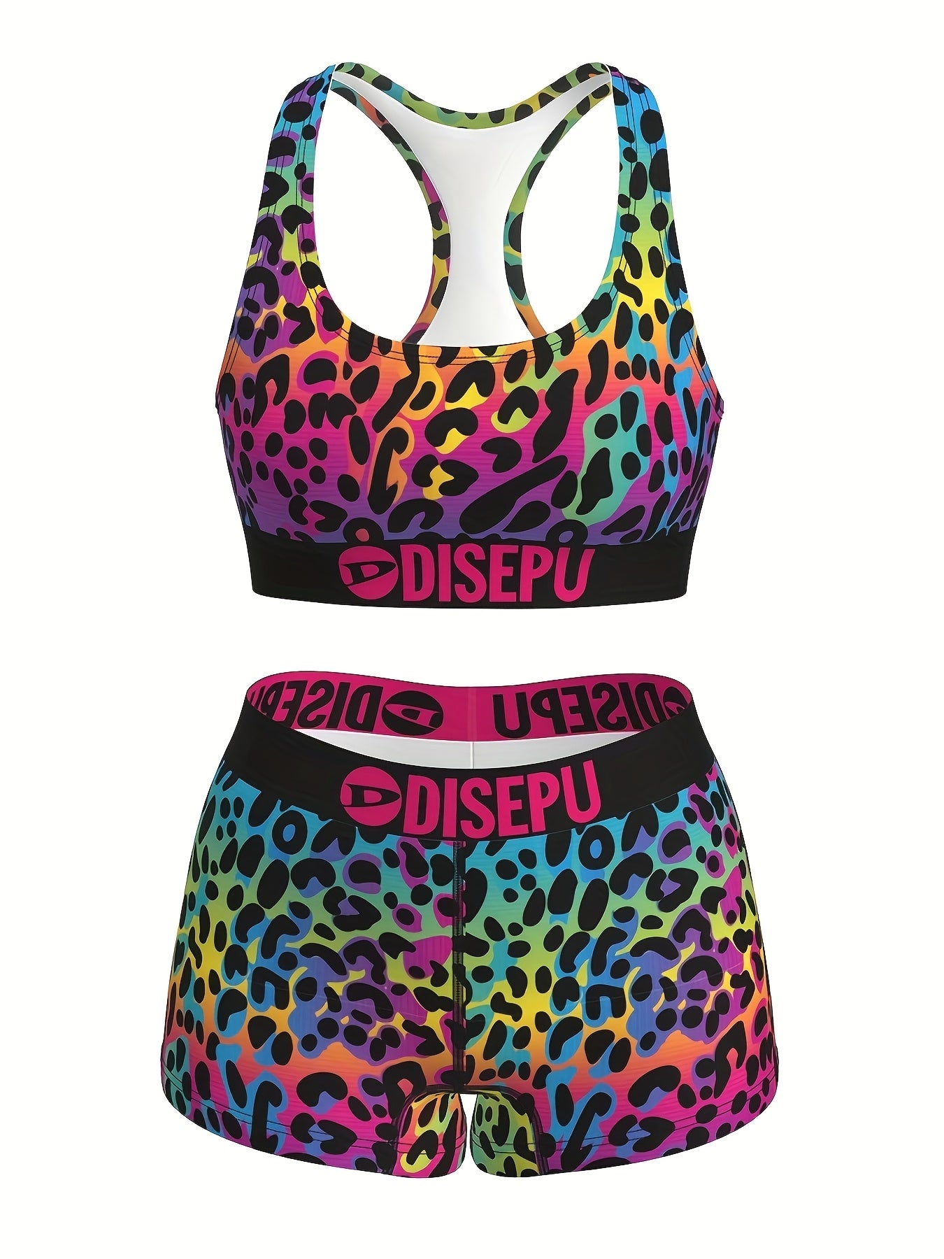 Women's Mixed colors Polyester Printed High-Waist Shorts - product view 1