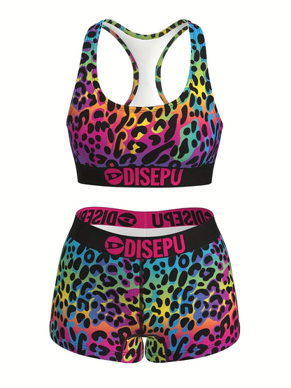 Women's Mixed colors Polyester Printed High-Waist Shorts - product view 1