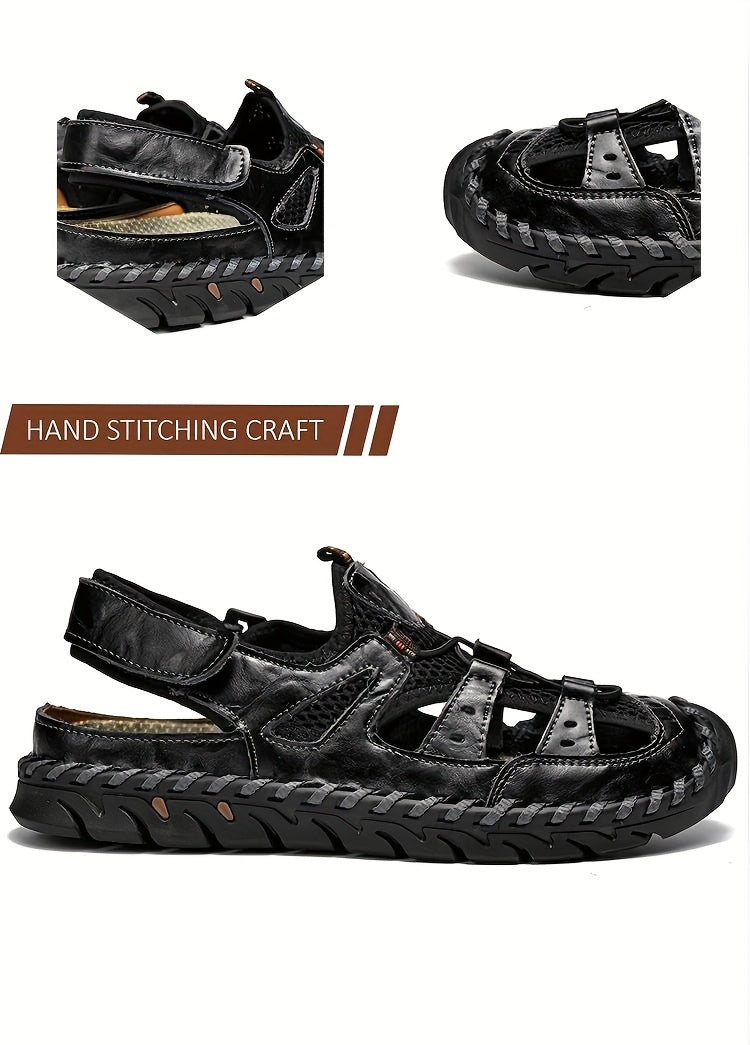 GREKS Men's Closed Toe Sports Sandals-Non-slip Quick-drying Men's Water Sandals Beach Shoes-Soft Casual Walking Breathable Shoes, Sports Sandals for Men, Sandals for Men High Quality, Shoes for Men Sandals, Sandals for Women Summer, Orthopedic
