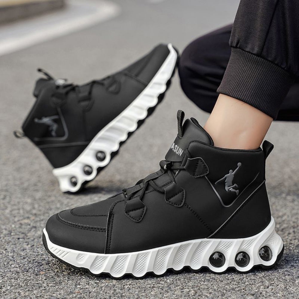 Men's Running Shoes - Cushioned Support & Lace-Up Fit