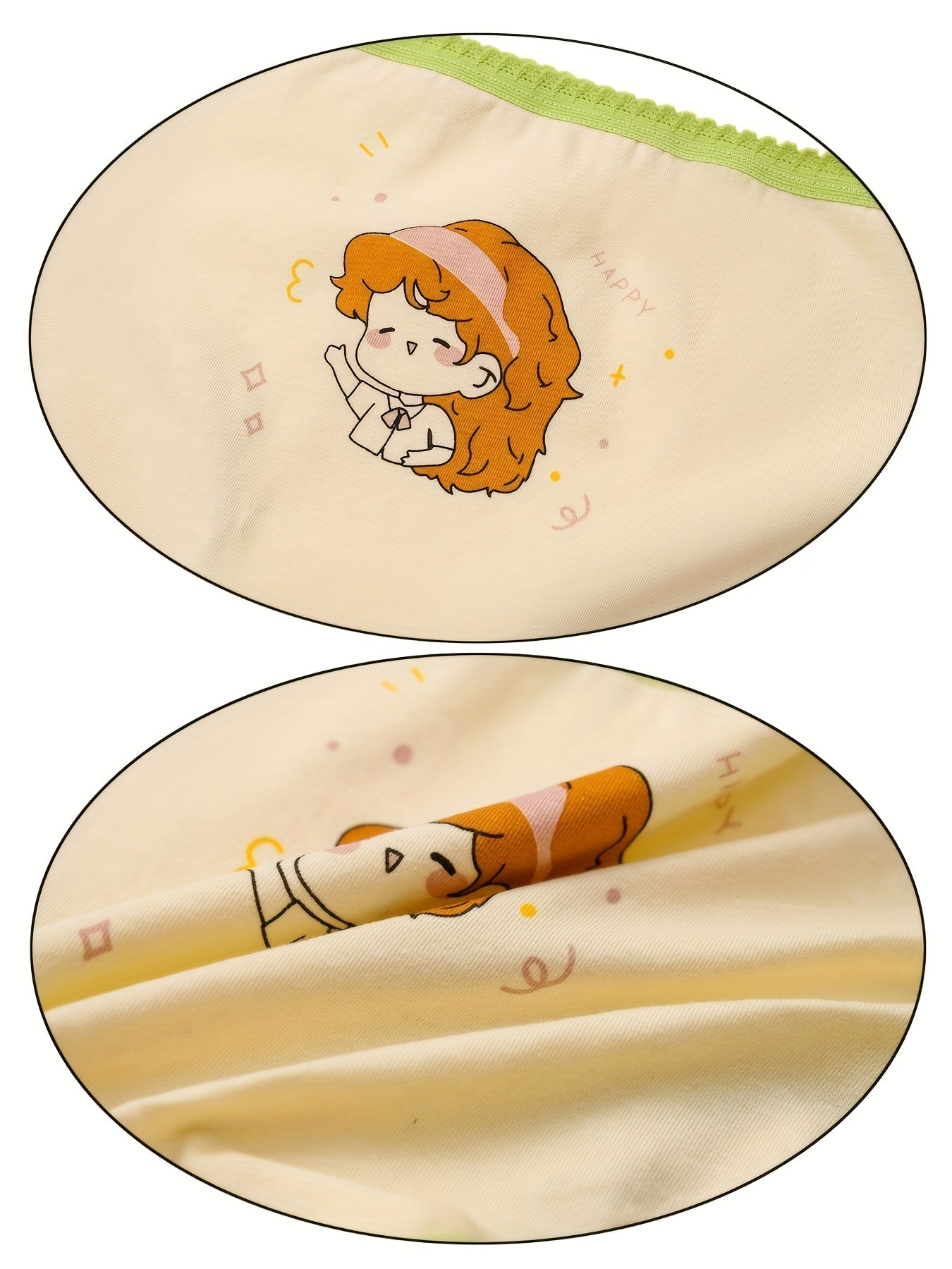12-pc Girls Cartoon Print Sports Underpants | Soft, Breathable, Stretch Fabric, Short Length, Casual & Athletic Briefs For Daily Wear, Parties, Outings, Training & Hiking