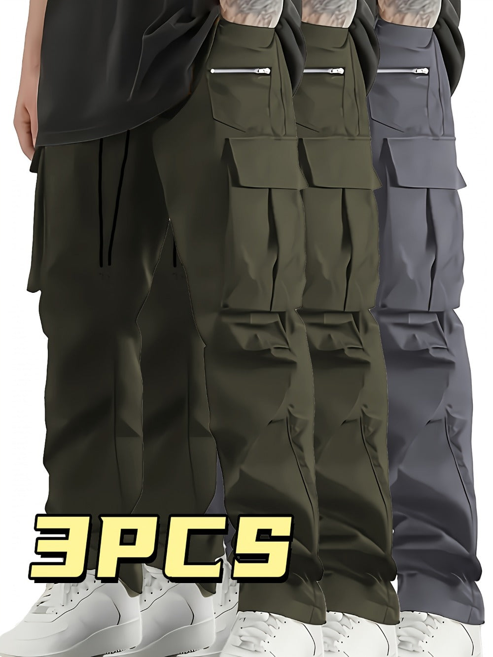 Men's Cargo Pants - Pocket Detail 871013