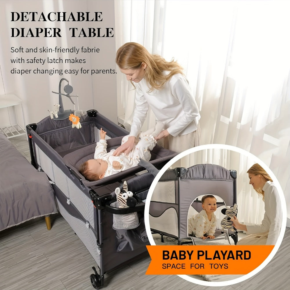 Baby Bassinet - Foldable 5in1 SleeperBeside Crib 6837