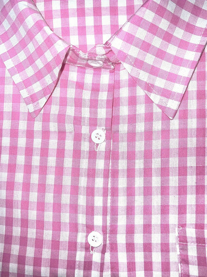 Plus Size - Plus Size - 2024 New Plaid Long Johns with Lapel Long Sleeve Vintage Shirt Buttons
