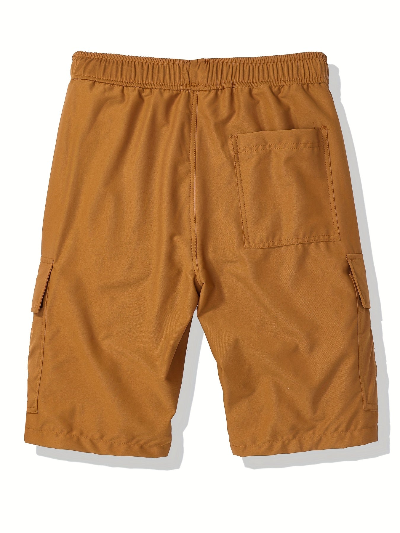 Men's Black + Gray + Brick Red Polyester Cargo Shorts - product view 7