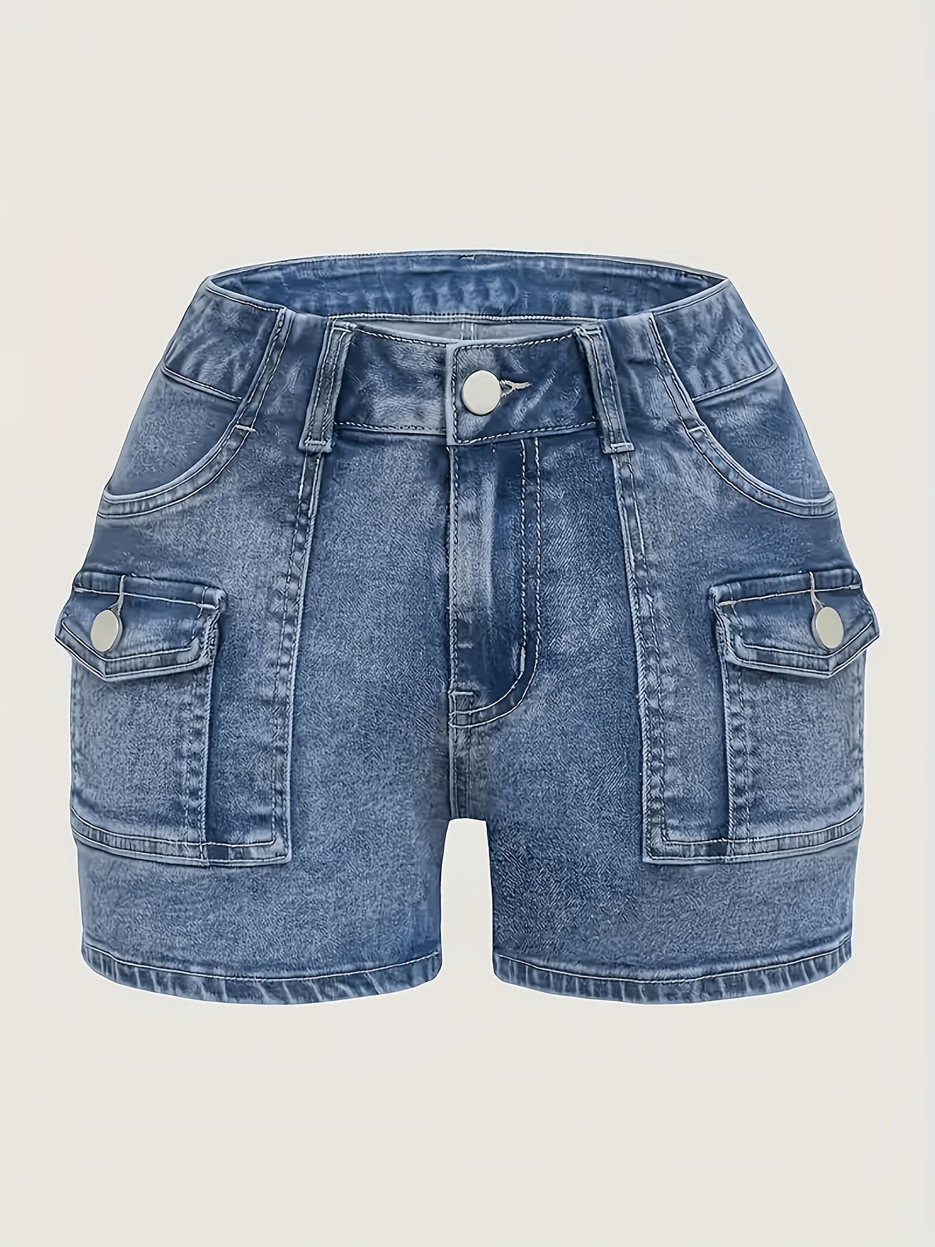 Women's Blue Denim Utility Pants - product view 13