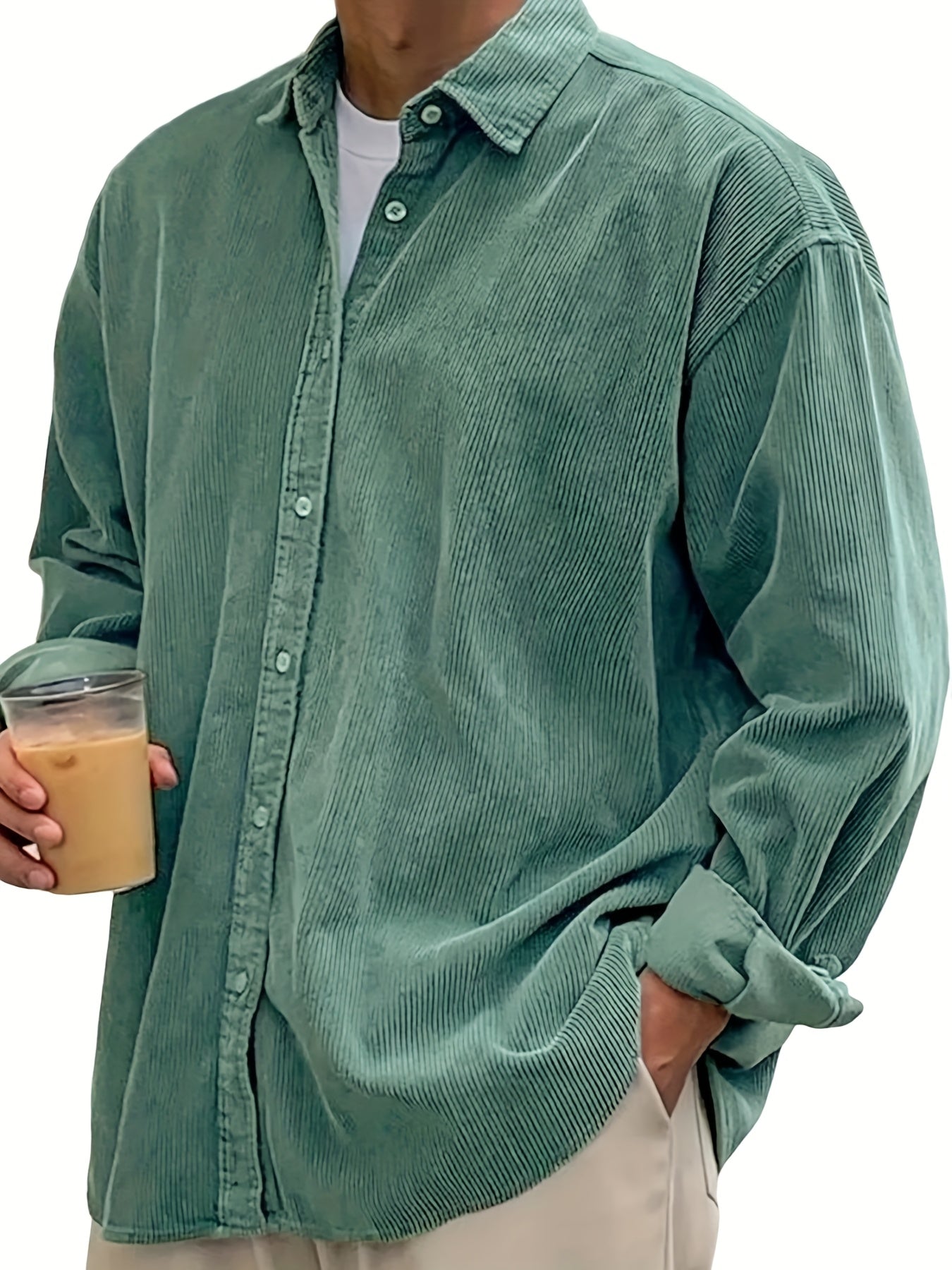 Men's Black Long-Sleeve Shirt - product view 33