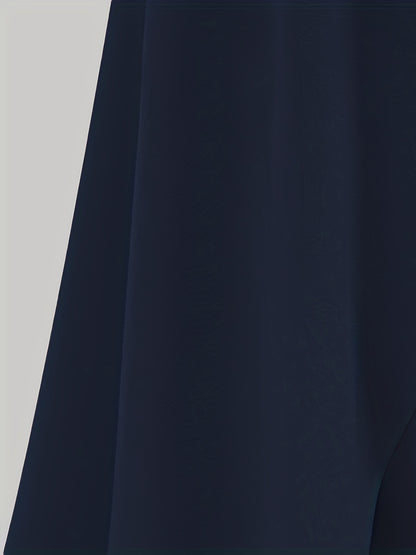 Women's Autumn New High-Waist Irregular Split Skirt with Lining, Mid-Length 2-in-1 Tie Dress