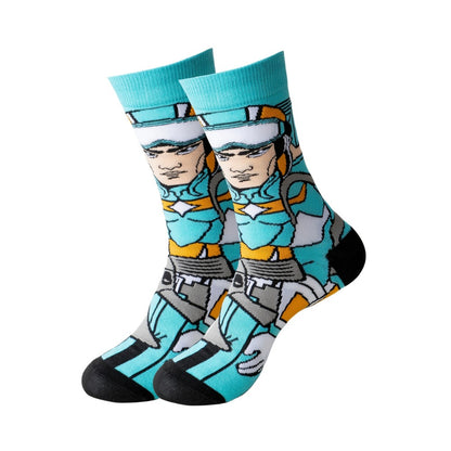 Men's Cute Print Crew Socks - 22-Pair Pack