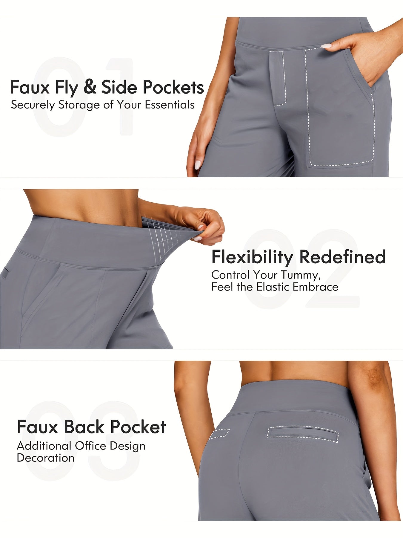 High-Waisted Loose-Fitting Yoga Pants for Women, Designed for Casual Workouts And Featuring Pockets