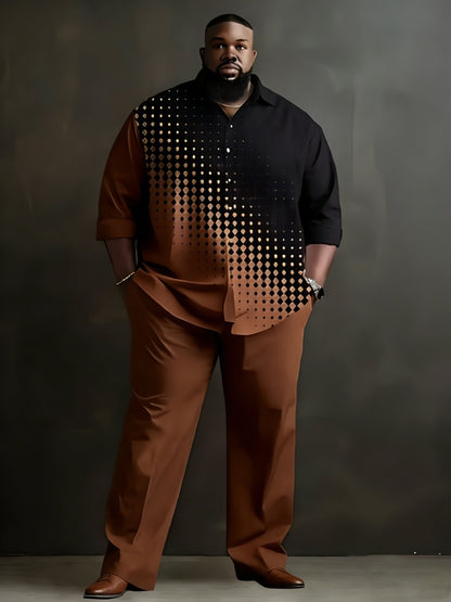 Men's Shirt and Pants Set - Letter Print Everyday Style