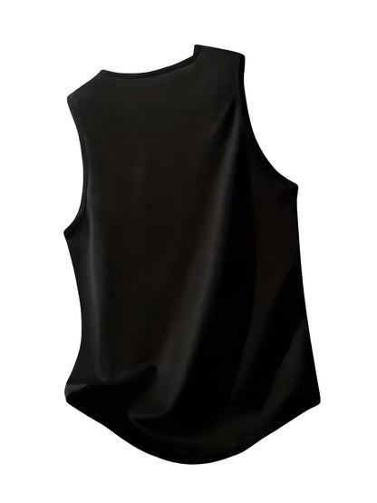 3pcs Mixed Print Bull Head Pattern Men's Breathable Polyester Sports Tank Top - Regular Fit Sleeveless Shirt, Suitable for Gym, Running, Outdoor And Casual Summer Wear, Comfortable T-Shirt, Athletic Style, Training Vest, Energetic Men's Apparel