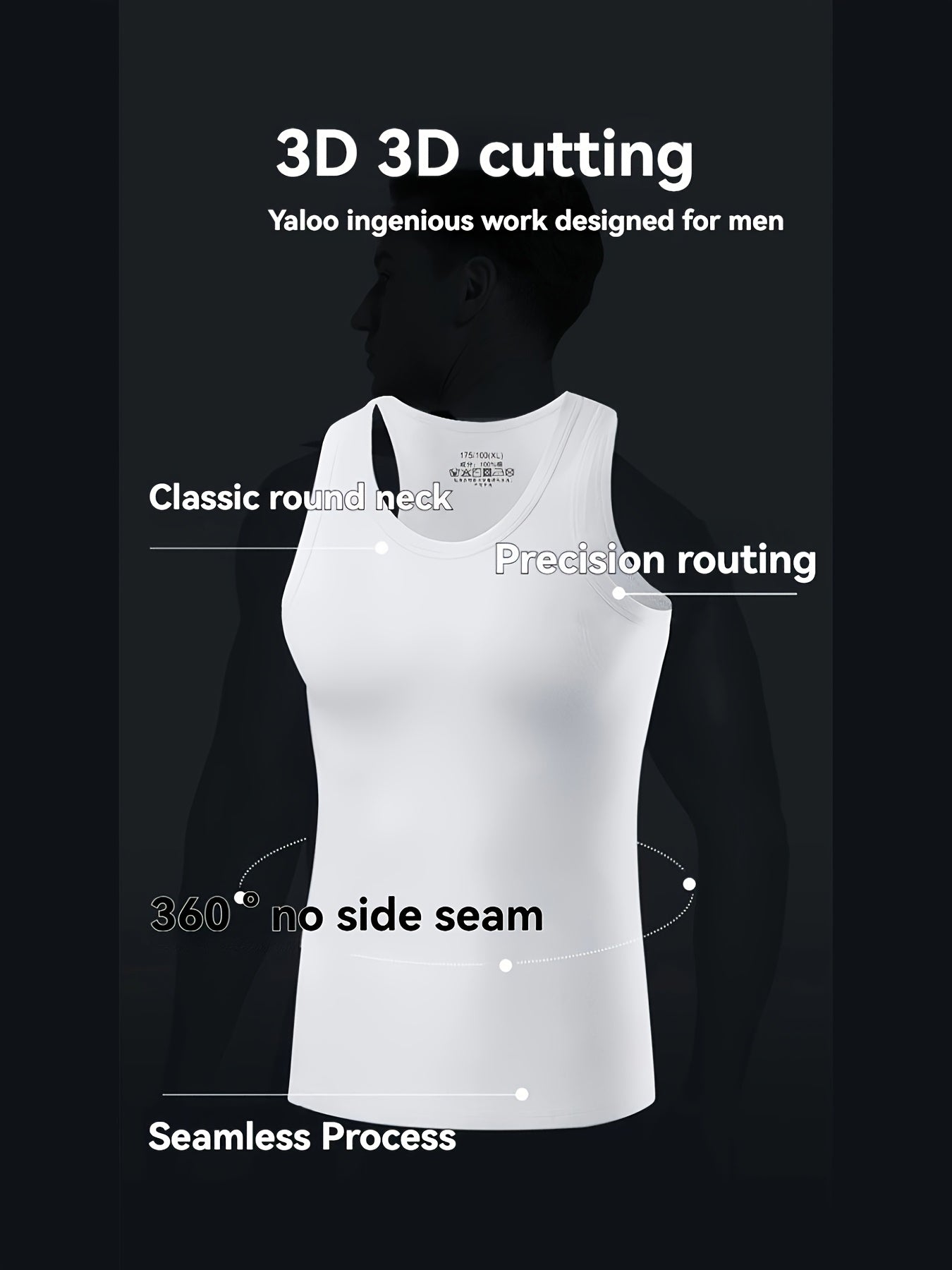 3pcs Simple Tops Pure Cotton Men's Vests And Tops Include Black, White And Gray, Suitable for Daily Wear, Sports, Going Out, Beach And Other Scenes, Spring And Summer Seasons
