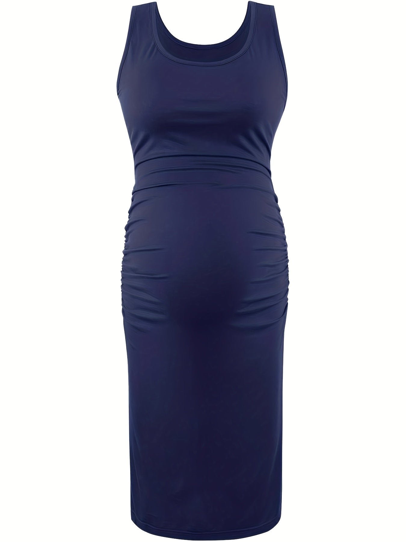 Women's Maternity Dresses for Daily Baby Shower Photography Short Sleeve Sleeveless Tank Dresses Side Ruching