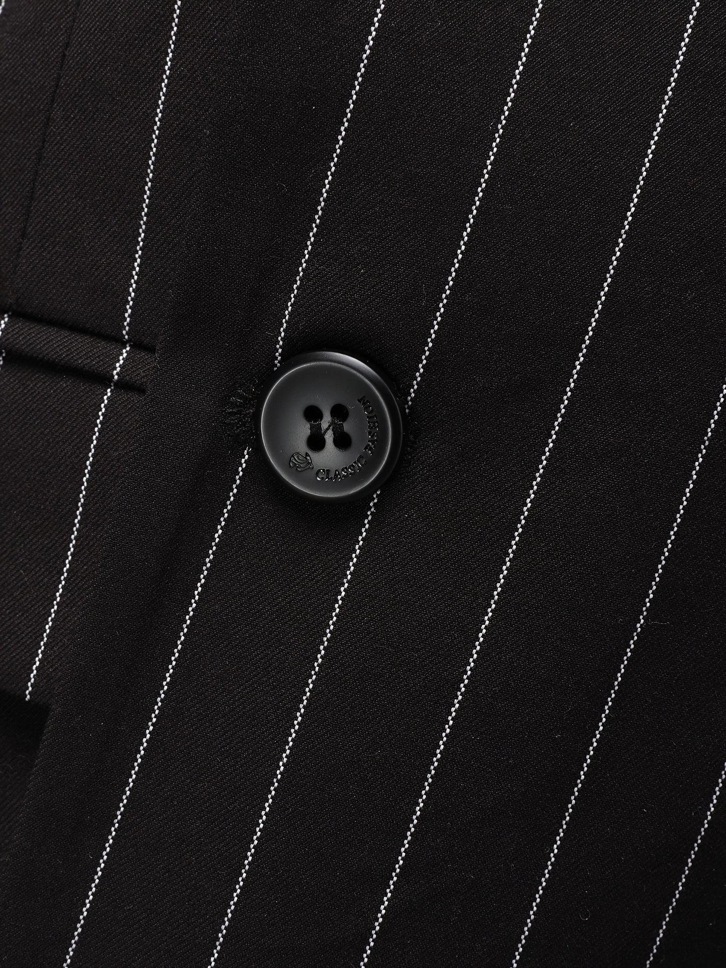 Latest Men's Suit Striped Double-Breasted Suit Spring/ Summer/ Autumn Thin Two-Piece Set with Frill Collar Striped Style Four Buttons Suit Business And Casual Dress Collar Necklace Decoration Slimming Dress Casual Suit White Suit