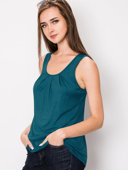 Women's Sleeveless Scoop Neck Loose Fit Tank Top