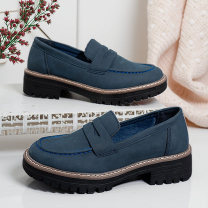 Comfortable Platform Penny Loafers for Women, Ideal for Work And Casual Wear., Women Shoes