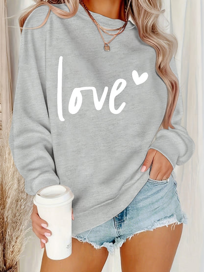 Women'S Casual Fashion Sweatshirt, Suitable for Autumn And Winter, Comfortable And Soft, Letter Pattern