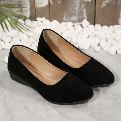 Women's Shallow Mouth Round Head High Heels Elegant Diagonal Heels Work Shoes, Women Shoes