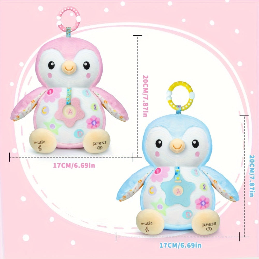 Penguin Baby Plush Toy with Rattle – Crinkle Sensory Soother