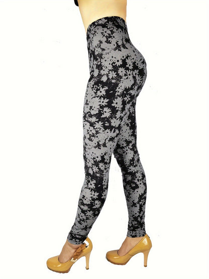 Fashion Printed Leggings For Women No See Through High Stretch Super Soft Leggings Regular