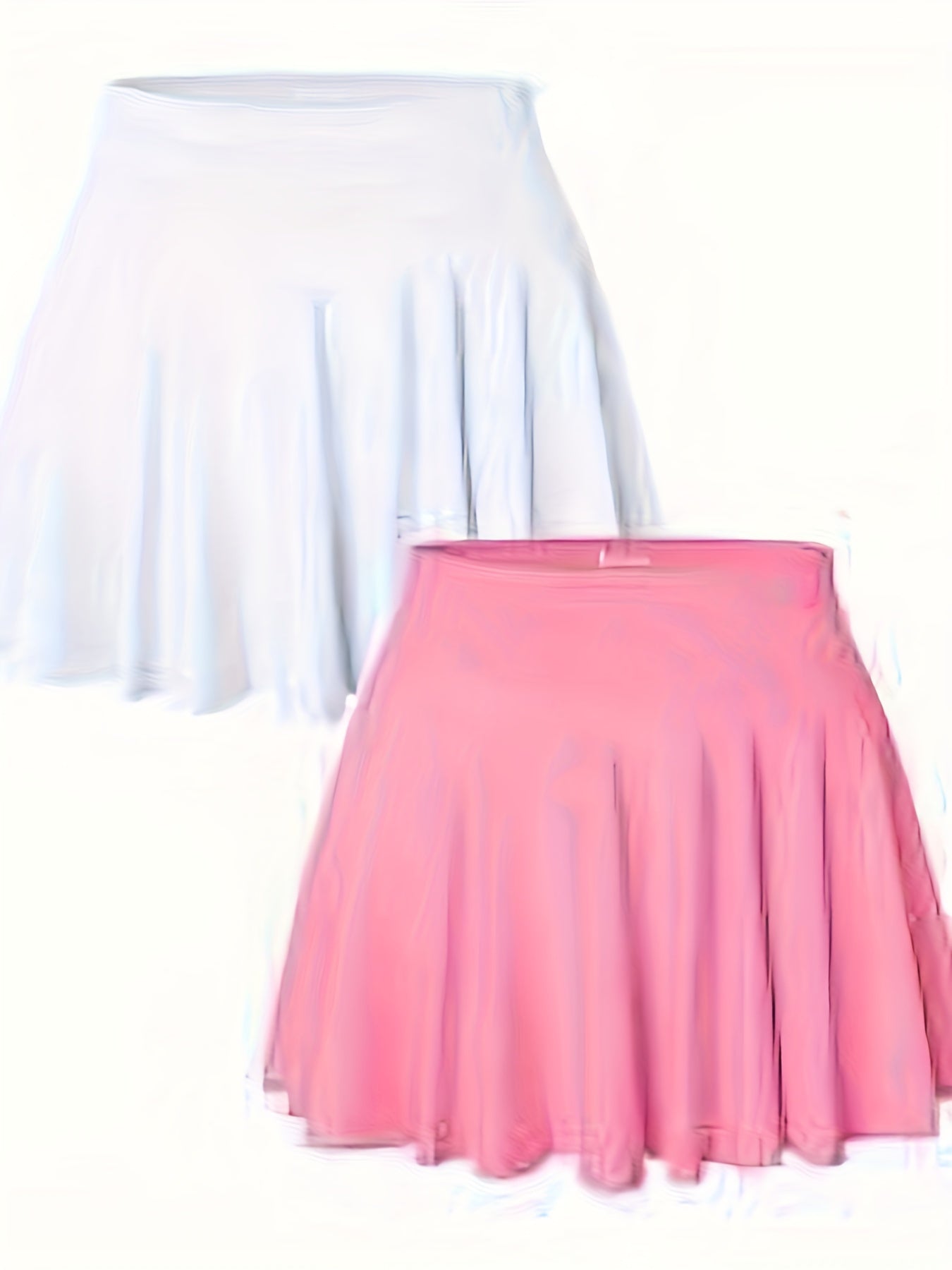 Ladies' Two-Piece Skirts Featuring a 2-In-1 Design, Flowy And Cheeky Short Styles, Stretchy Flared Casual Mini Skirts for Women'S Fashion Bottoms