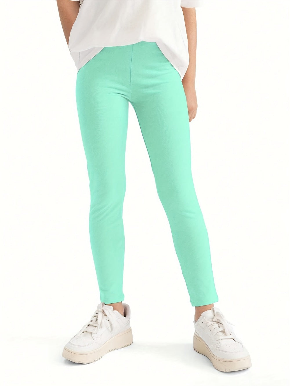 Girls' Solid Color Pants - Everyday Style