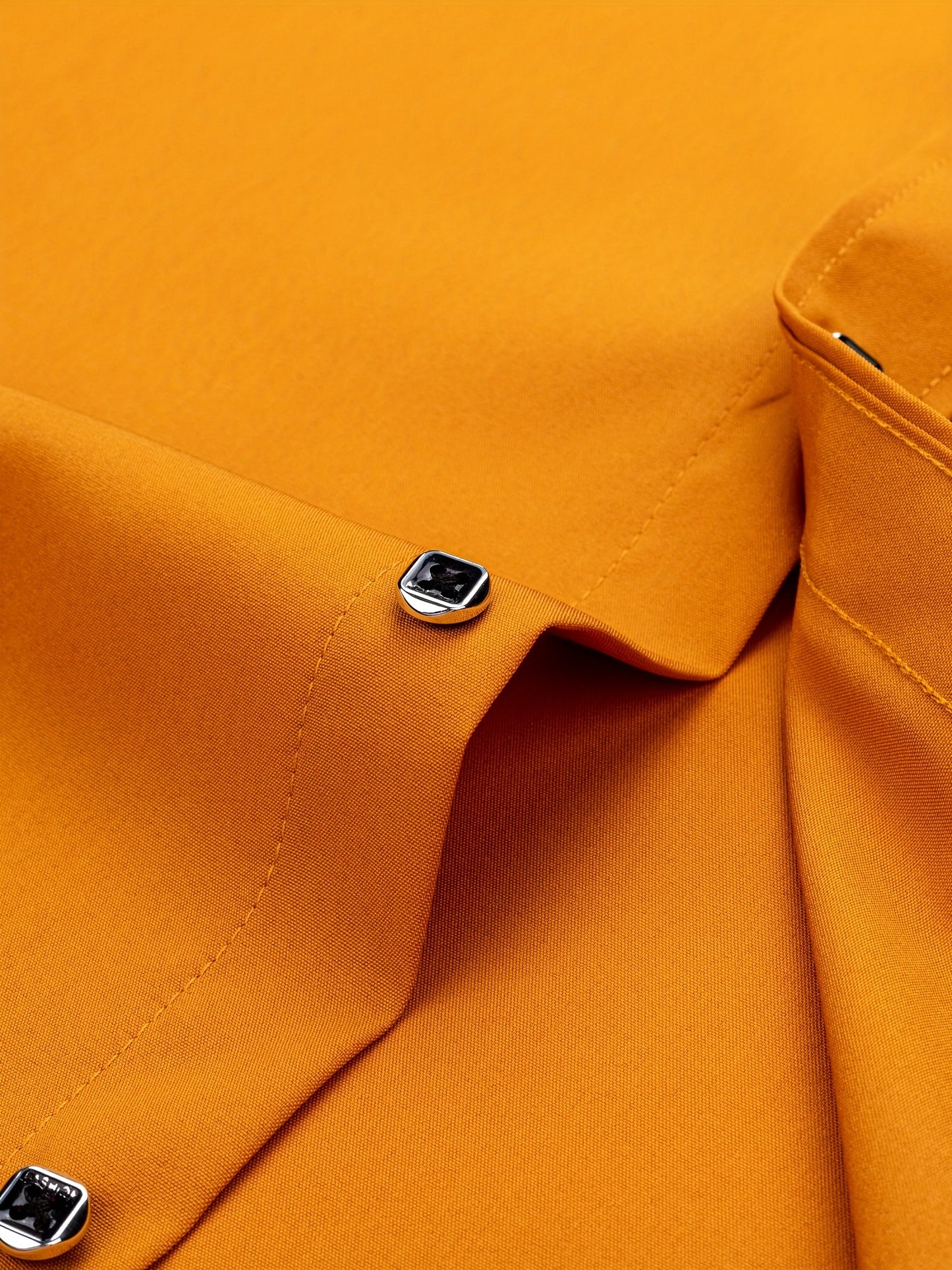 Father'S Day Gift Choice, Men'S Long Sleeve Button Shirt, Crystal Button Design, Solid Color Plain Formal Business Attire, Great As Gift for Party, Wedding, Date Dress Shirt