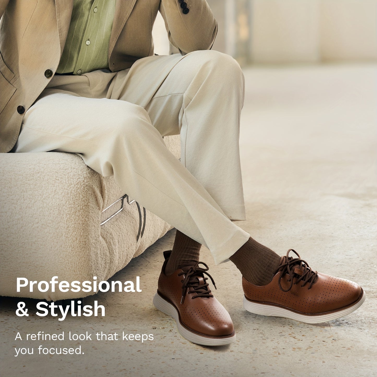 Men'S MaxFlex Fashion Sneaker Oxford Shoes Classic Business Casual Shoes Suitable for Daily and Formal Wear