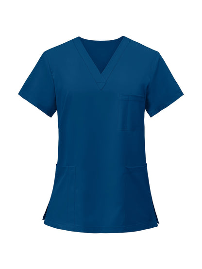 [2pcs Scrub Suit Set] Ships From The United States] 2pcs Set Scrub Suit Set for Women Modern V-neck Top T-shirt & Tapered Leg Jogger Pants with Drawstring Nursing Uniforms Set Suitable for Pet Hospitals, Dental Clinics, Nursing Work, Etc