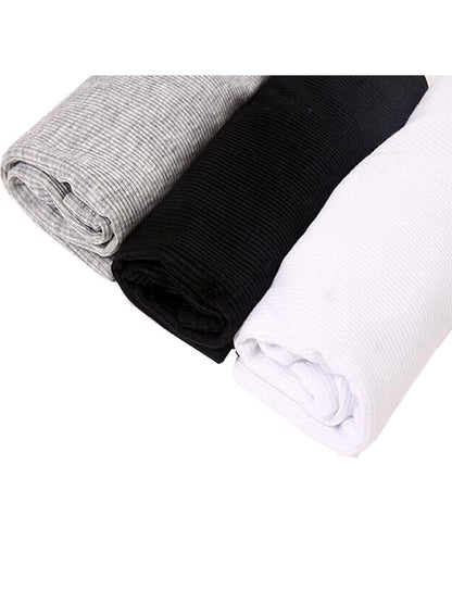 3Pcs Men's 100% Cotton Undershirt Plain Ribbed Tank Top For Daily Wear Classic Fit, Tag Free & Moisture Wicking A-Shirt