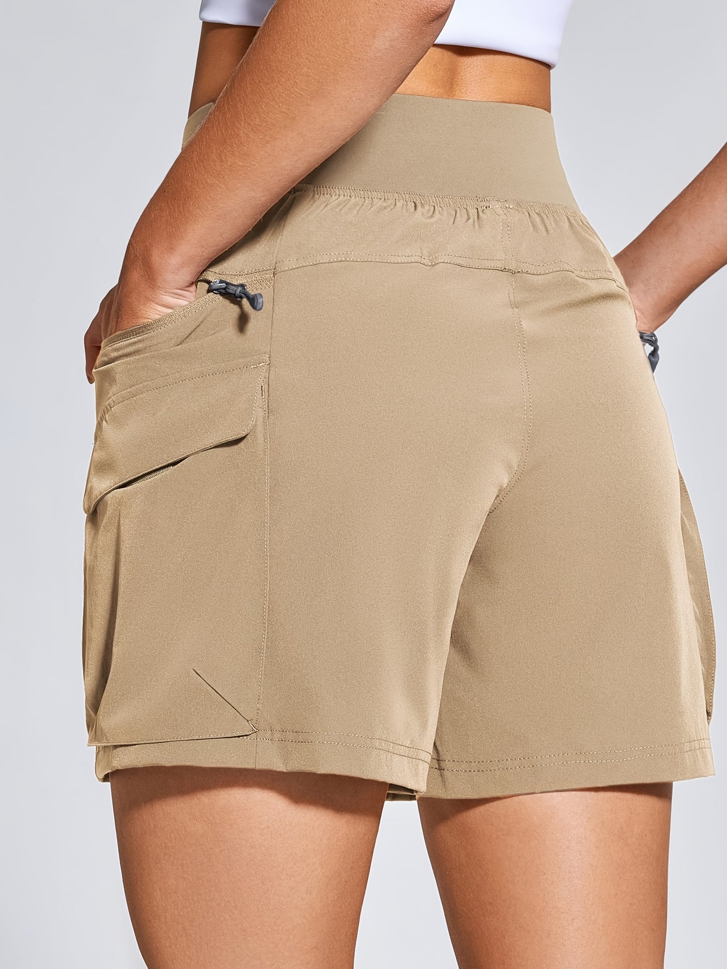 Women's Hiking Cargo Shorts Quick Dry & 50+ Ultra Comfortable High Quality Lightweight Workout Shorts with Big Zipper Pockets for Women Golf Athletic Spring & Summer Essential, Perfect for Going Out