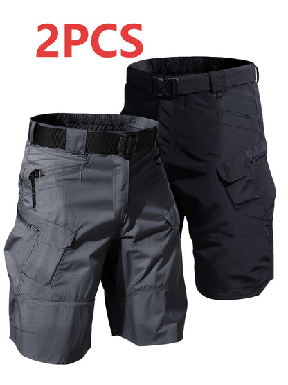 Men's Black+gray Polyester Shorts - product view 10