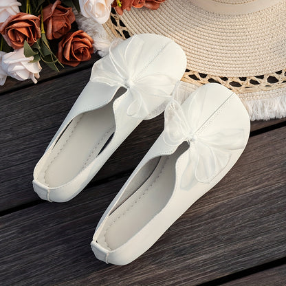 Women'S Fashionable Flat Single Shoes with Butterfly Flower Decoration, Design, Offering a Casual, Comfortable, And Lightweight Experience for Outdoor Wear., Women Shoes