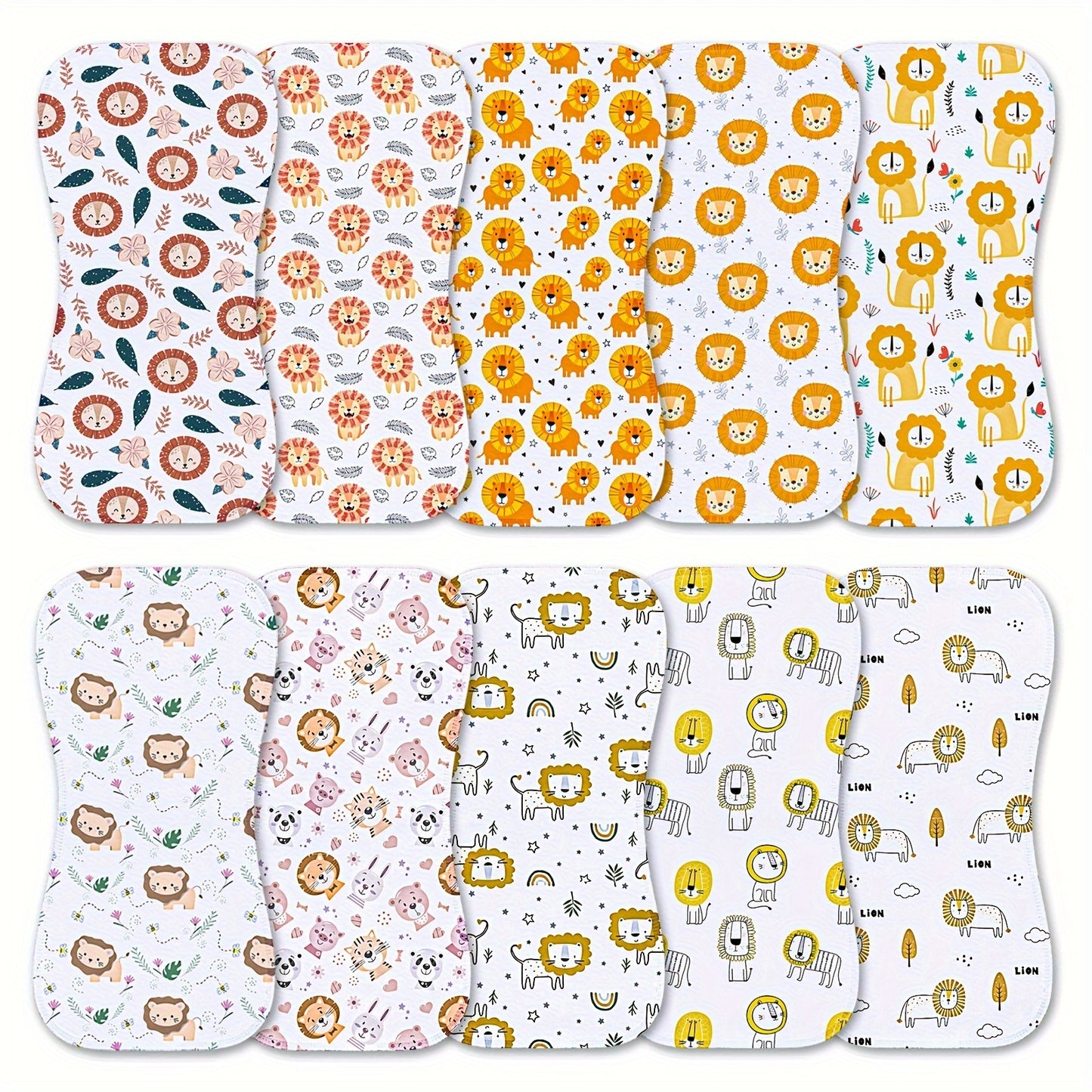 10pcs Burp Cloths for Baby Boys And Girls - Baby Burp Cloth, Baby Washcloths, Burp Rags, Large Neutral Burp Clothes for Newborn