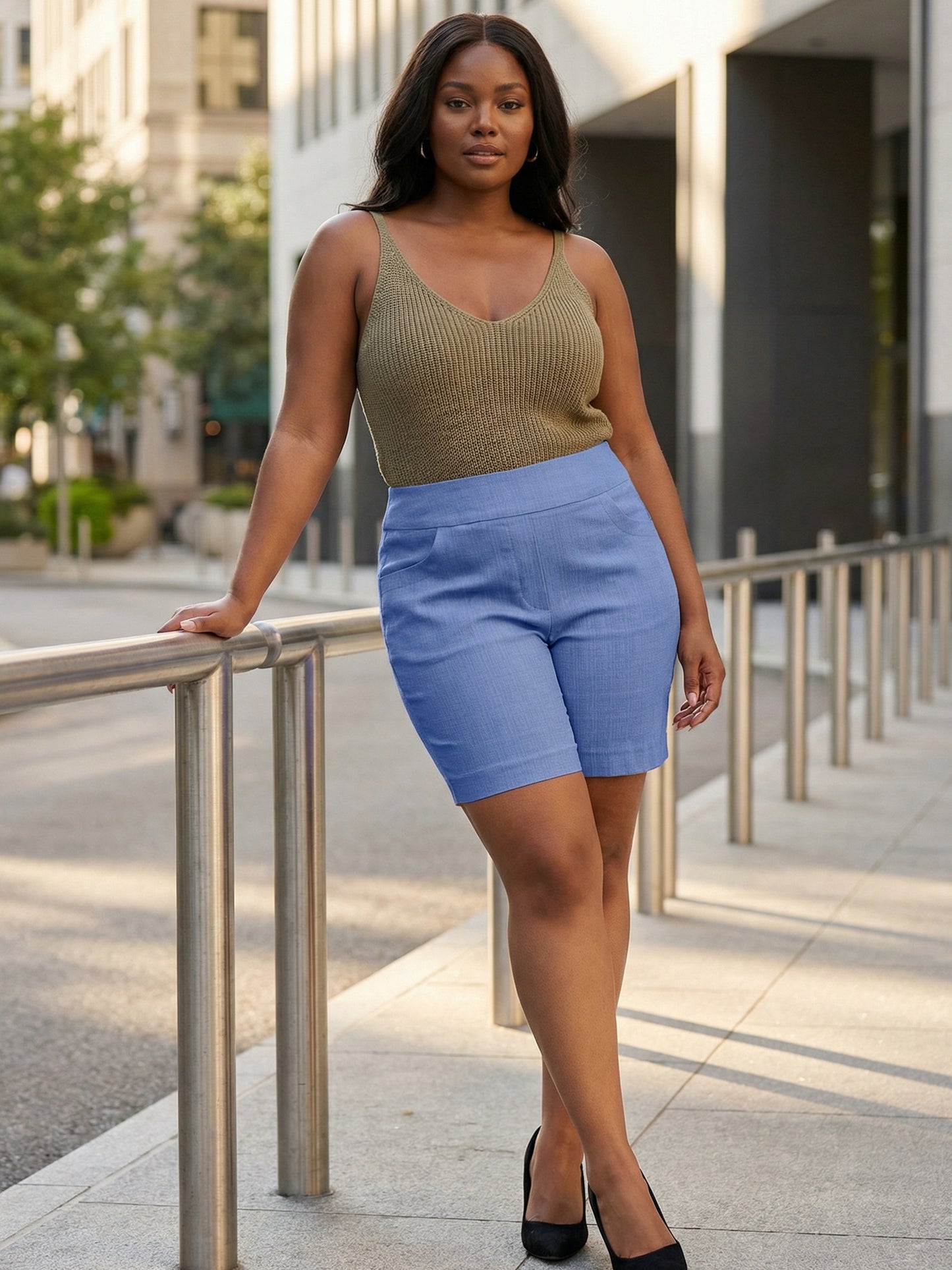 Plus Size - Plus Size - Women'S Plus Size High Waist Shorts